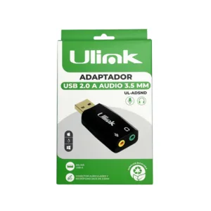 Adaptador USB 2.0 A Audio 3.5 mm Mod. UL-ADSND