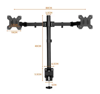 Soporte Articulado Vidita Dual para Dos Monitores de 13" a 27" - Imagen 2