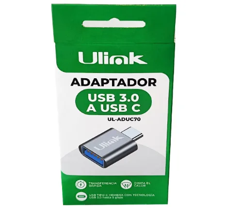Adaptador USB 3.0 Hembra a USB-C Macho — Modelo UL-ADUC70