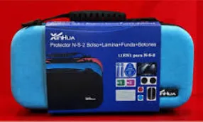 Funda/Estuche NS2 Bolso + Lámina + Funda + Botones XinHua (Blue Edition)