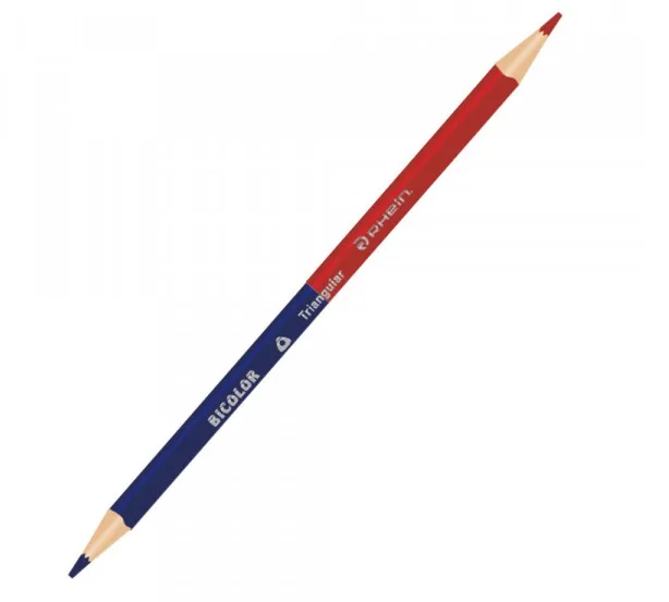 LAPIZ BICOLOR AZUL/ROJO DELGADO TRIANGULAR RHEIN
