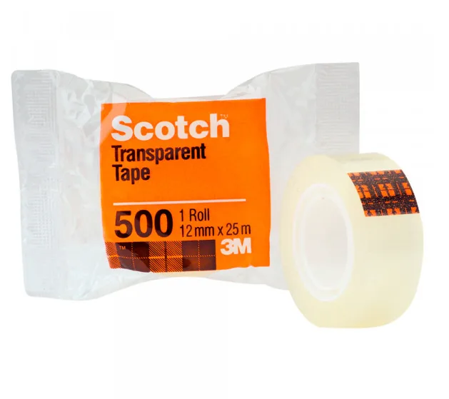 CINTA ADHESIVA TRANSPARENTE 12 MM 25 MT SCOTCH