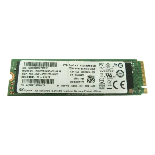 Unidad de Estado Sólido SSD SK Hynix BC711 512GB M.2 NVMe PCIe Gen3 x4 (Open box)