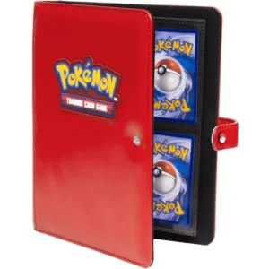 Carpeta 4 Bolsillos Forrada con Broche - Pokemon Roja Ultra Pro