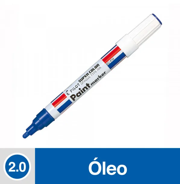 MARCADOR PERMANENTE OLEO PUNTA REDONDA AZUL