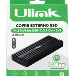 Cofre porta disco duro NVME USB 3.2 GEn 2x2 20Gbps / ULHDD320