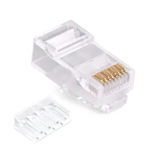 Conector RJ45 Cat6 (Pack 10 Unidades, 2 Piezas) – Fácil Armado