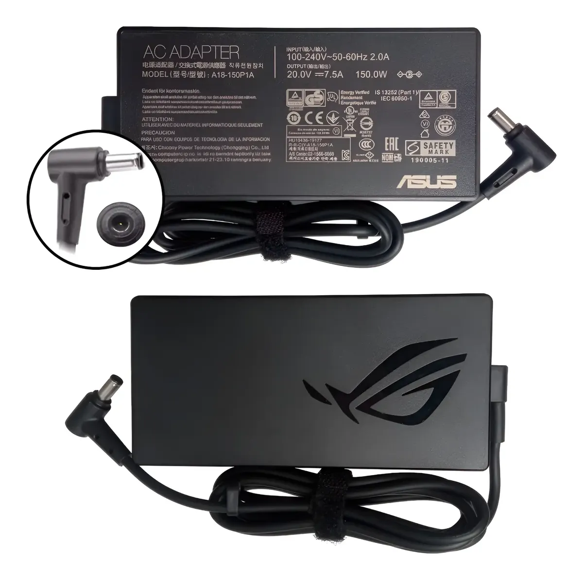 Cargador Asus 20V 7.5A 150W 4.5x3.0mm Original