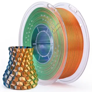 Filamento PLA Silk Tricolor Azul, Verde y Naranjo ELEGOO – Impresión 3D