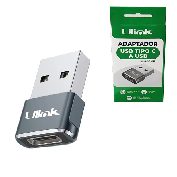 Adaptador USB-C Hembra a USB-A Macho 2.0 UL-ADCU30