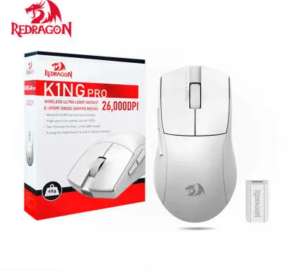 Mouse Gamer Redragon K1ng Pro White - M916W-PRO-1K