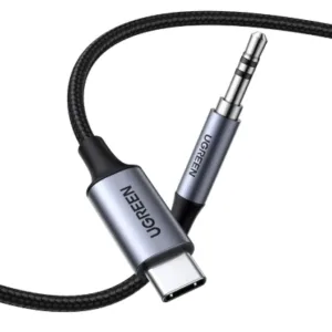 Cable Adaptador Plug 3.5mm/USB-C Chip M/M 1M Negro Ugreen CM450