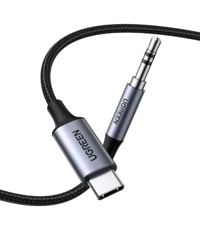 Cable Adaptador Plug 3.5mm/USB-C Chip M/M 1M Negro Ugreen CM450