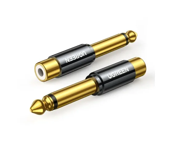 Adaptador Gold Mono RCA H/M PLUG 6.3mm Ugreen AV169