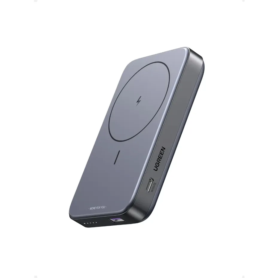 Bateria Portatil Magnetica 10.000MAH Mini Carga Inalambrica 20W Gris Ugreen