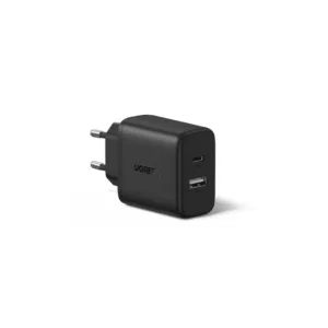 Cargador Fast Charger 20W 2 Puertos USB-C +A Negro Ugreen X227