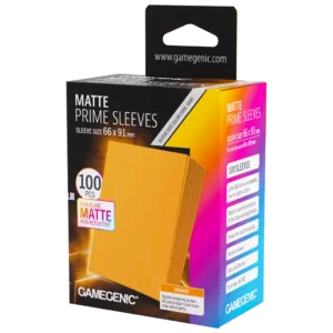Gamegenic – Matte Prime Sleeves Orange 66 × 91 mm